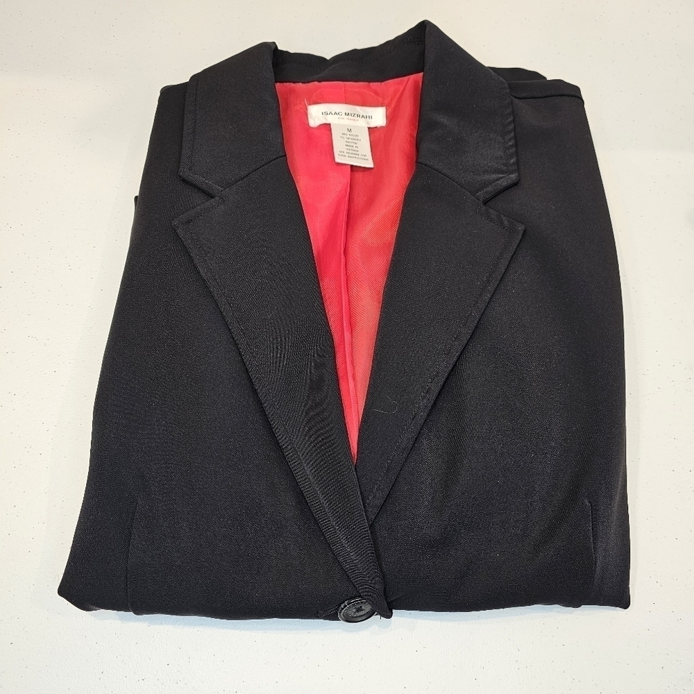 Isaac Mizrahi Blazer Women's Size Medium Black - Picture 6 of 7